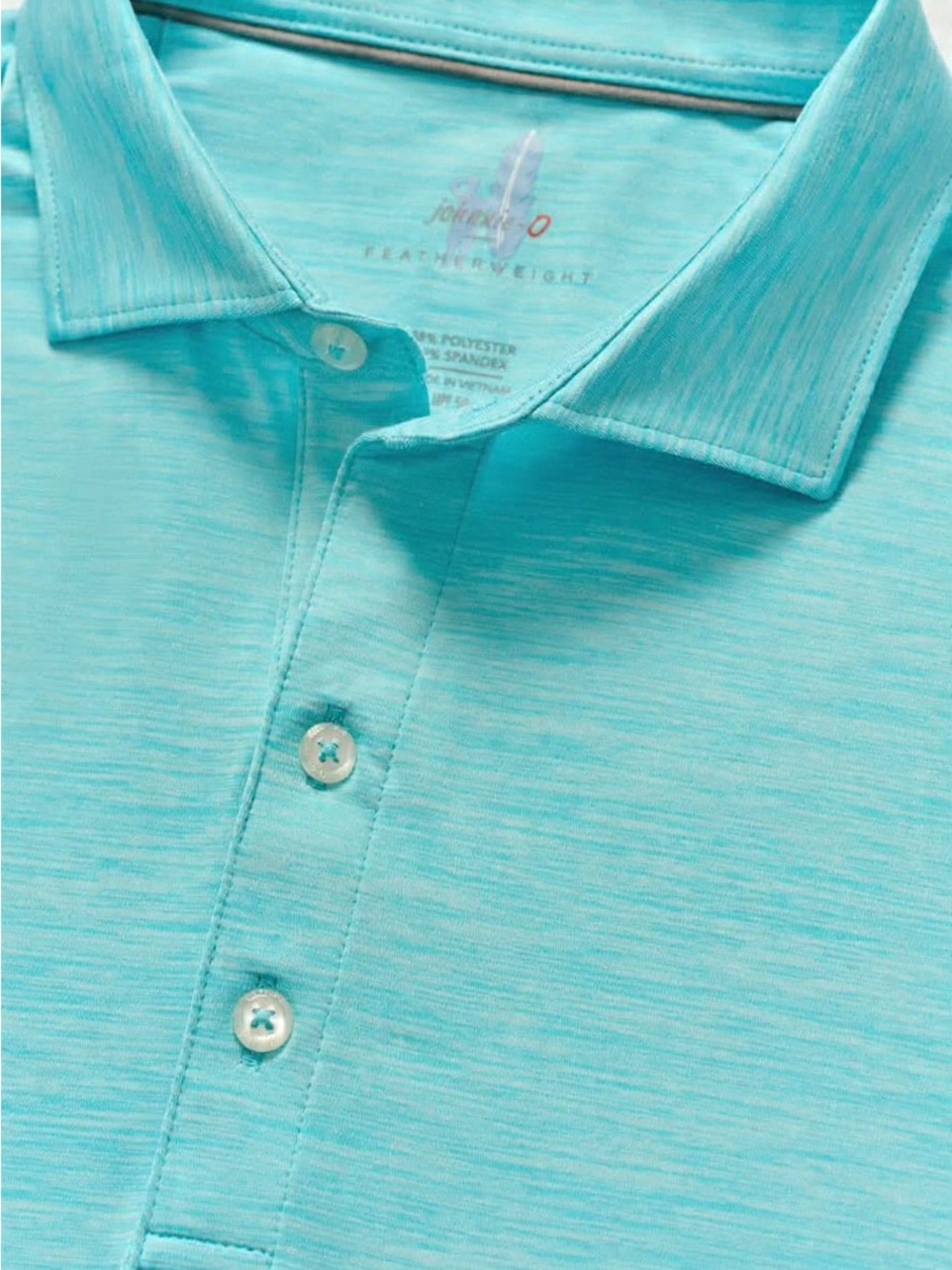 Johnnie-O Huronn Performance Featherweight Mens XL Tarpon (Teal) Polo Shirt NWT